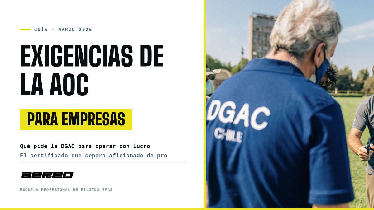 Funcionario de la DGAC Chile durante una operación de drones