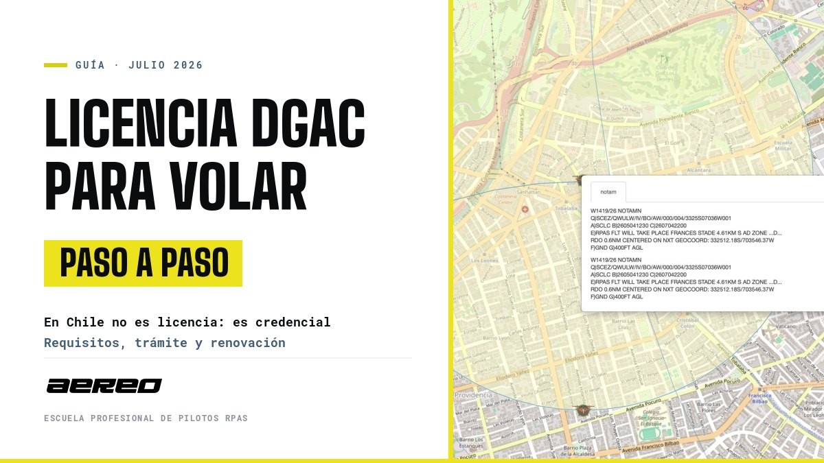 Trámite de la credencial DGAC para volar drones en Chile