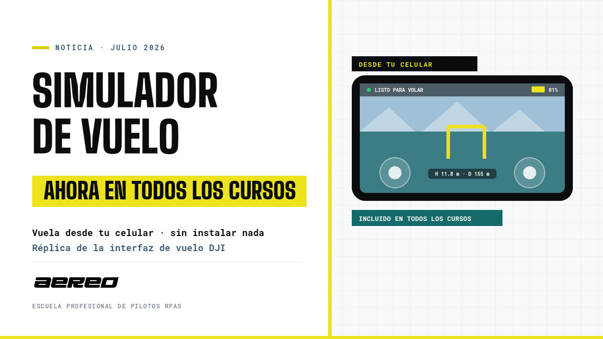 Simulador de vuelo de AÉREO: practicar con drones desde el celular
