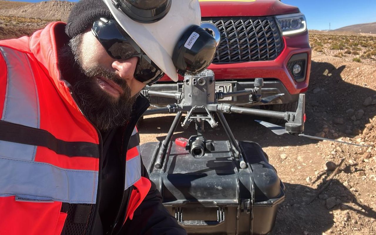 Operación con dron DJI Matrice en faena minera en el norte de Chile
